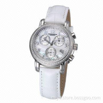 Multifunction Watch with Stainless Steel and Leather Strap, Unique and Novelty Items